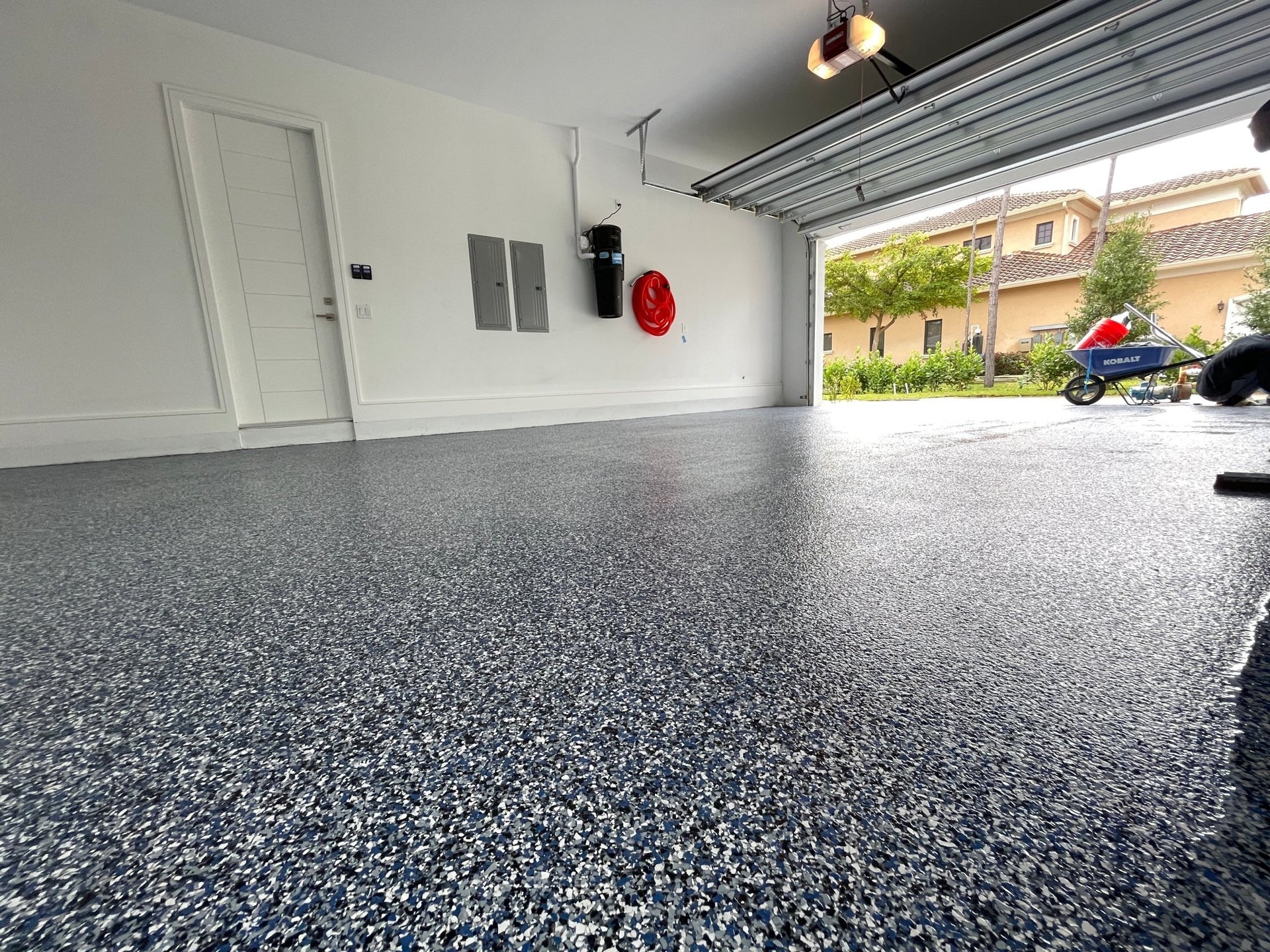 Epoxy Flake Floor in a garage